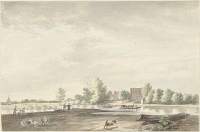 A kompház a Leken Schoonhoven közelében alkotó: Joseph Adolf Schmetterling