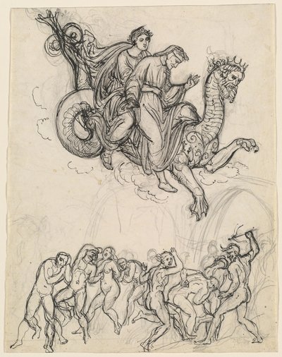 Dante and Virgil Riding on the Back of Geryon   1228144   hu       hungarian Successfully Translated  Original: Historische optocht bij het tweede eeuwfeest van de Utrechtse Hogeschool, 1836 (plaat 6) Optogt des Nederlandschen Legers naar Ostende, den 3 Ju alkotó: Joseph Anton Koch