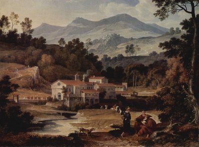 Német: Das Kloster San Francesco im Sabinergebirge bei Rom San Francesco di Civitella kolostor a Szabin-hegységben alkotó: Joseph Anton Koch
