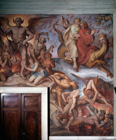 A pokol Dante Isteni színjátékából – Részlet – Freskó alkotó: Joseph Anton Koch
