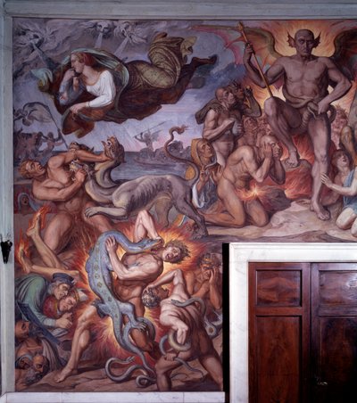 A pokol Dante Isteni színjátékából – Részlet – Freskó alkotó: Joseph Anton Koch