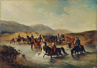Francia lovasság a lótóban alkotó: Joseph Anton Strassgschwandtner