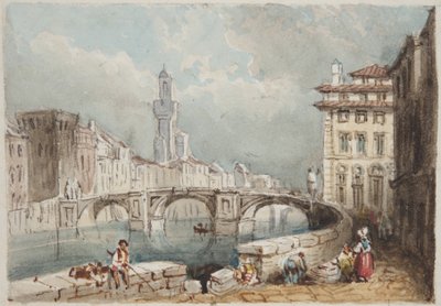 Firenze, a Thomas Moodys Journal-ba beillesztve egy svájci és olaszországi körútról, 1822 (wc papíron) alkotó: Joseph Axe Sleap