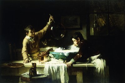 A szappanbuborékok; szappanbuborékok, alkotó: Joseph Bail