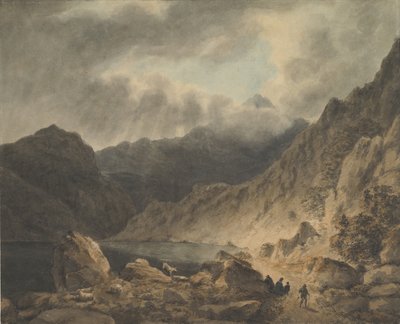 Vihar egy tó felett, 1800-1811. alkotó: Joseph Barber.