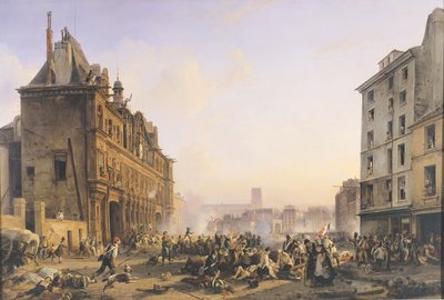 Támadás a Hotel de Ville ellen, 1830. július 28 alkotó: Joseph Beaume