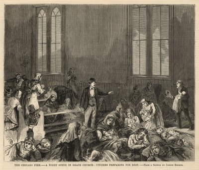 Éjszakai jelenet a Grace Churchben alkotó: Joseph Becker