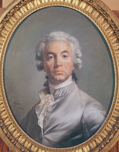 Önarckép (pasztell kék papíron) alkotó: Joseph Boze