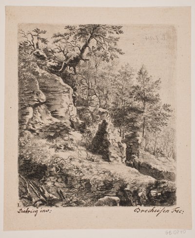 Sziklás táj alkotó: Joseph Brecheisen