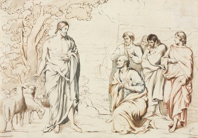Krisztus és tanítványai. alkotó: Joseph Brett