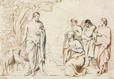 Krisztus és tanítványai alkotó: Joseph Brett