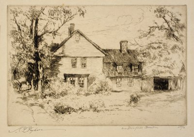 A Deerfield utcában (Régi ház a Deerfield utcában) alkotó: Joseph C. Claghorn
