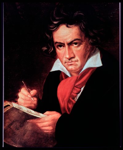 Ludwig van Beethoven német zeneszerző portréja, aki Missa solemnis-t ír. (festés alkotó: Joseph Carl (after) Stieler