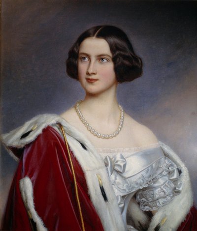 Mária porosz hercegnő portréja (1825-1889) Joseph Karl Stieler (1781-1858) festménye (ec.all.) 19. századi München. Chateau De Nymphenburg alkotó: Joseph Carl Stieler