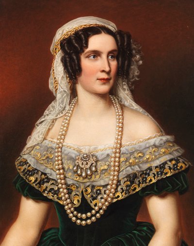Teréz bajor királynő portréja 1792-1854, 1855. alkotó: Joseph Carl Stieler