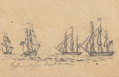 Nyugat-Indiába szánva (?): Négy csatahajó alkotó: Joseph Cartwright