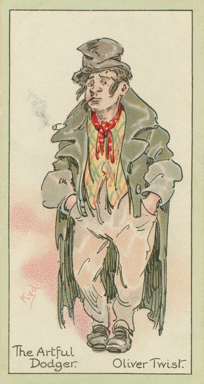 Artful Dodger, Twist Olivér (színes litográfia) alkotó: Joseph Clayton (1856-1937) (after) Clarke