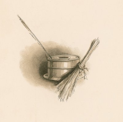 Charles Dickens toll és tinta (színes litográfia) alkotó: Joseph Clayton (1856-1937) (after) Clarke