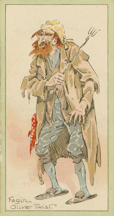 Fagin, Twist Olivér (színes litográfia) alkotó: Joseph Clayton (1856-1937) (after) Clarke