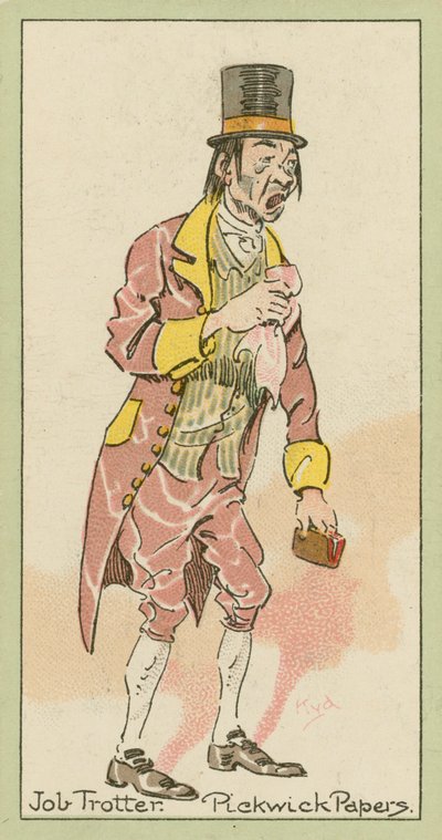 Job Trotter, Pickwick Papers (színes litográfia) alkotó: Joseph Clayton (1856-1937) (after) Clarke