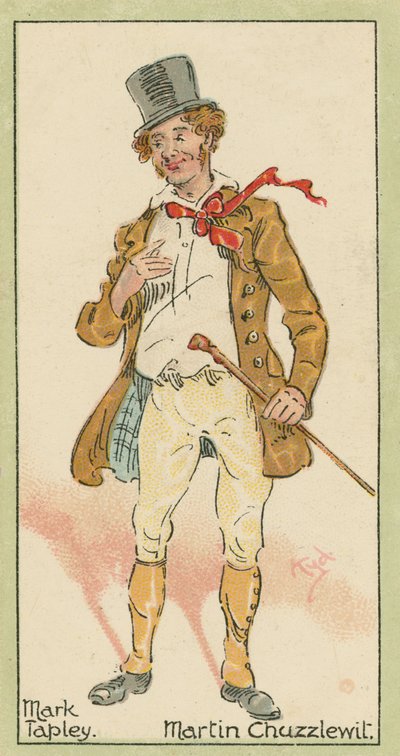 Mark Tapley, Martin Chuzzlewit (színes litográfia) alkotó: Joseph Clayton (1856-1937) (after) Clarke