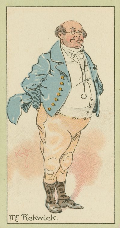 Mr Pickwick (színes litográfia) alkotó: Joseph Clayton (1856-1937) (after) Clarke