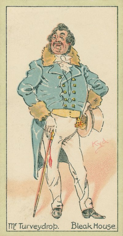 Mr Turveydrop, Bleak House (színes litográfia) alkotó: Joseph Clayton (1856-1937) (after) Clarke