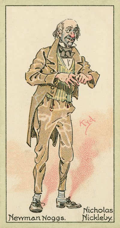 Newman Noggs, Nicholas Nickleby (színes litográfia) alkotó: Joseph Clayton (1856-1937) (after) Clarke