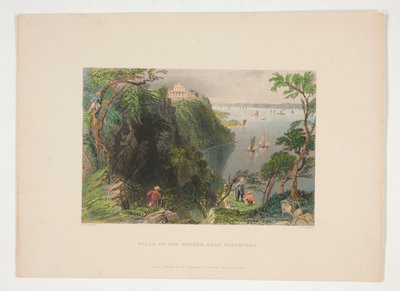 Villa a Hudsonon, Weehawken közelében, Nathaniel Parker Willis illusztrációja alkotó: Joseph Clayton Bentley
