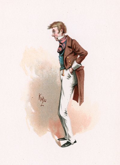 Toots, illusztráció a „Character Sketches from Charles Dickens” című könyvből, 1890 körül alkotó: Joseph Clayton Clarke
