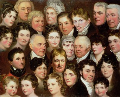 A norwichi Harvey család, 1820 körül alkotó: Joseph Clover