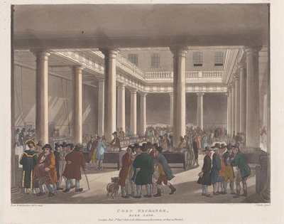 Kukoricabörze, Mark Lane, 1808. szeptember 1., 1808. szeptember 1. alkotó: Joseph Constantine Stadler