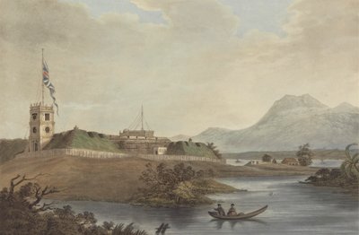 Fort Marlborough, Benkulen, Szumátra, 1799 alkotó: Joseph Constantine Stadler