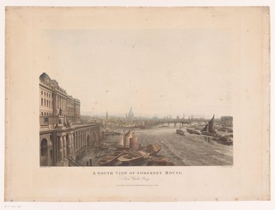 Kilátás a Somerset-házra és a Temzére délről A Somerset House déli képe a Waterloo hídról (cím az objektumon) alkotó: Joseph Constantine Stadler