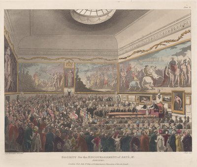 Társaság a Művészetek Ösztönzésére stb., Adelphi, 1809. július 1., 1809. július 1. alkotó: Joseph Constantine Stadler