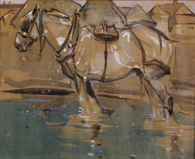 Az ivómedence (wc és gouache papíron) alkotó: Joseph Crawhall
