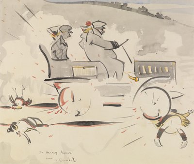 The Road Hog (papíron mosni) alkotó: Joseph Crawhall