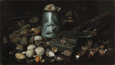 Csendélet konzervdobozokkal és diófélékkel, 1886 körül alkotó: Joseph Decker