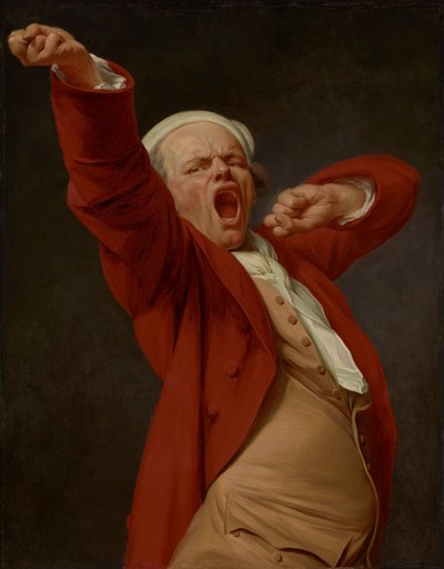 Önarckép, ásítás, 1783 (olaj, vászon) alkotó: Joseph Ducreux
