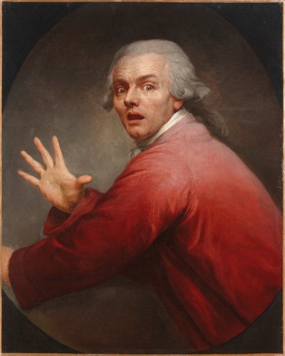 Önarckép meglepett és rémült férfiként alkotó: Joseph Ducreux