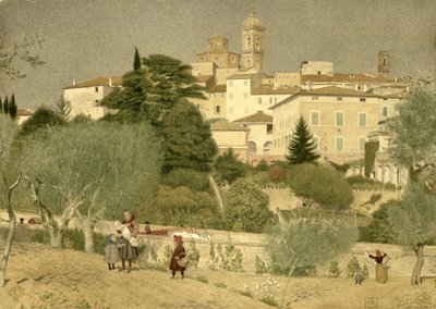 Toszkánában, 1906 (wc papíron) alkotó: Joseph Edward Southall