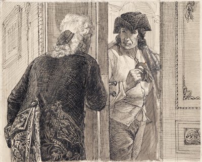 Két férfi rokokó jelmezben alkotó: Joseph Eugen Hörwarter