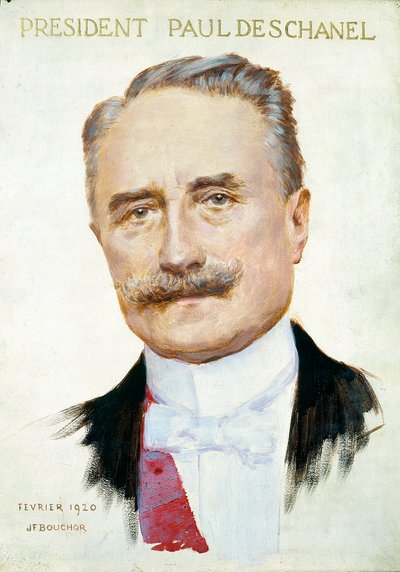 Paul Deschanel (1855-1922), köztársasági elnök portréja. Illusztráció: Joseph Felix Bouchor (1853-1937), 1920. február. Párizs. Musee Carnavalet. alkotó: Joseph Felix Bouchor