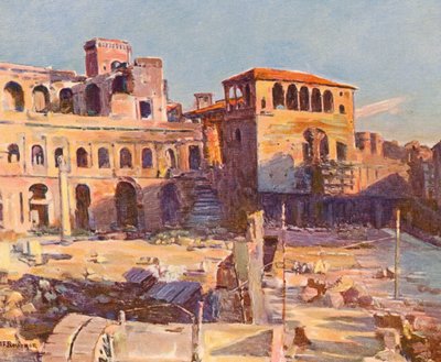 Róma: Traianus menete (színes litográfia) alkotó: Joseph Felix Bouchor