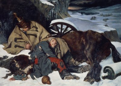 Jelenet a visszavonulásból Oroszországból alkotó: Joseph Fernand Boissard de Boisdenier