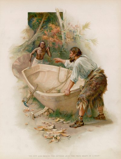 Illusztráció Robinson Crusoe-hoz alkotó: Joseph Finnemore
