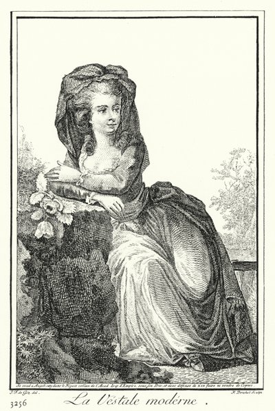 A modern Vestal Virgin (metszet) alkotó: Joseph Franz von (after) Goez