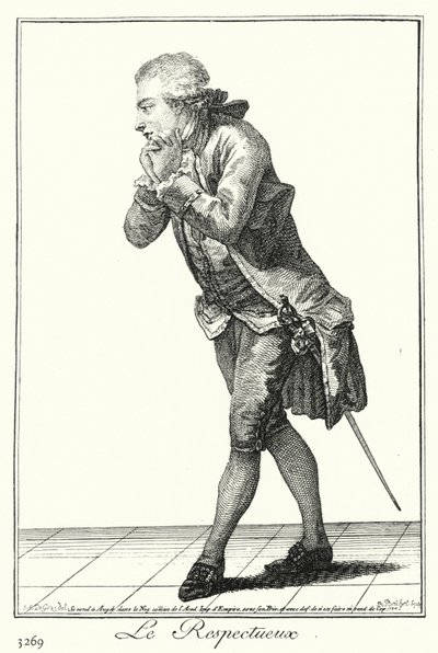A tisztelettudó ember (metszet) alkotó: Joseph Franz von (after) Goez