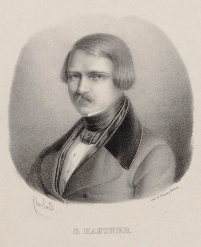 Jean-Georges Kastner zeneszerző portréja 1810-1867. alkotó: Joseph Frédéric Flaxland