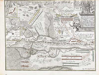 Az 1709. június 27-i poltavai csata térképe alkotó: Joseph Friedrich Leopold